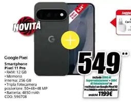 MediaWorld Google Pixel Pixel 11 Pro offerta
