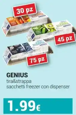 Tigotà Genius tira&strappa sacchetti freezer con dispenser offerta