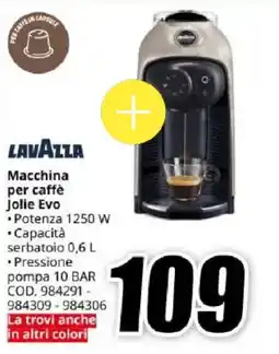 MediaWorld Lavazza macchina per caffè Jolie Evo offerta