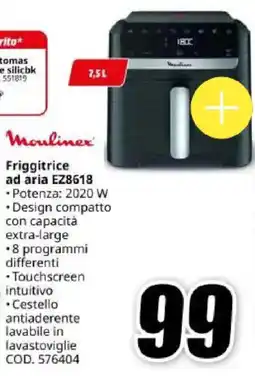 MediaWorld Friggitrice ad aria Moulinex offerta