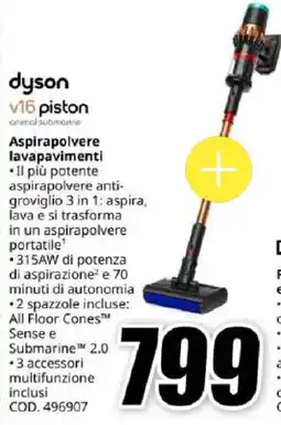 MediaWorld Dyson v16 piston animal submarine offerta