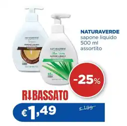 Acqua & Sapone Naturaverde sapone liquido offerta