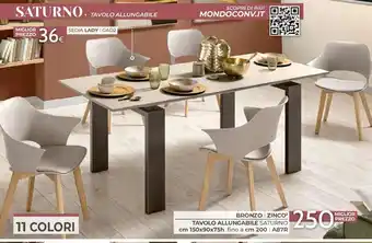 Tavolo allungabile Saturno