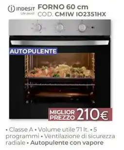 Mondo Convenienza Forno 60 cm Indesit offerta