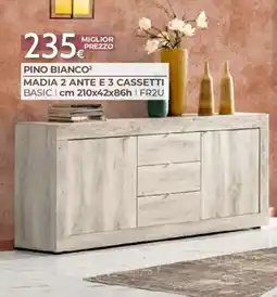 Mondo Convenienza Madia 2 ante e 3 cassetti Basic offerta