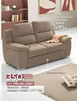 Mondo Convenienza Divano 2 posti Loto offerta