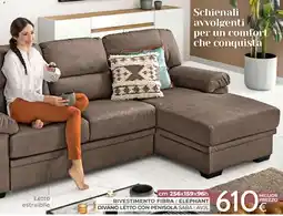 Mondo Convenienza Divano letto con penisola Sara | AVJL offerta
