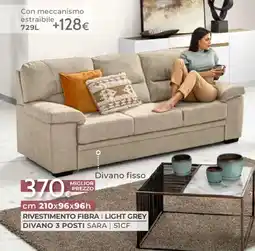 Mondo Convenienza Divano 3 posti Sara offerta
