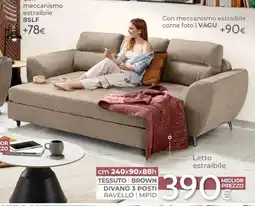 Mondo Convenienza Divano 3 posti Ravello offerta