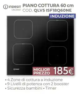 Mondo Convenienza Indesit piano cottura 60 cm offerta