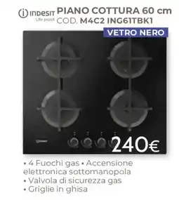 Mondo Convenienza Indesit piano cottura 60 cm offerta