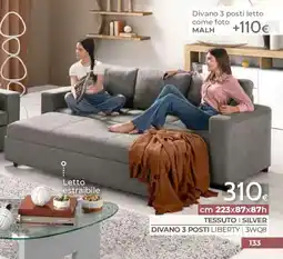 Mondo Convenienza Divano 3 posti liberty offerta