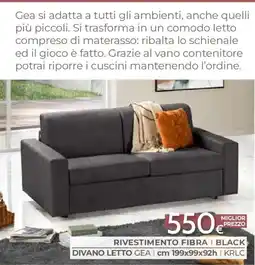 Mondo Convenienza Divano Letto Gea offerta