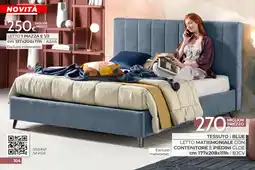 Mondo Convenienza Letto matrimoniale con contenitore e piedini cloe offerta