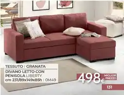 Mondo Convenienza Divano letto con penisola liberty offerta