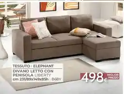 Mondo Convenienza Divano letto con penisola liberty offerta