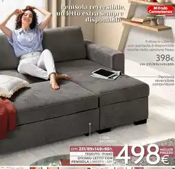 Mondo Convenienza Divano letto con penisola liberty offerta