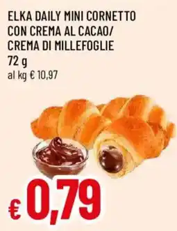 Famila Elka daily mini cornetto con crema al cacao/crema di millefoglie offerta