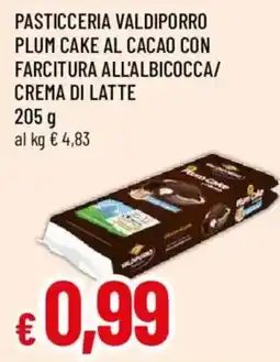 Famila Plum Cake al cacao Pasticceria Valdiporro offerta