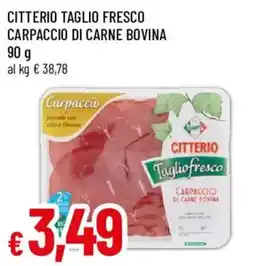Famila Citterio Taglio Fresco Carpaccio di carne bovina offerta