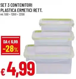 Famila Contenitori plastica ermetici rett. offerta