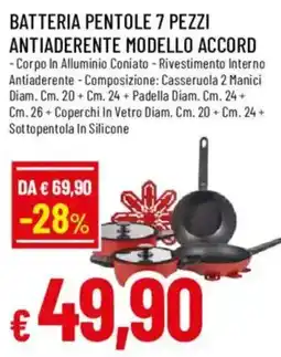 Famila Batteria pentole 7 pezzi modello accord offerta
