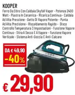 Famila Ferro Da Stiro Con Caldaia Skyfall Vapor offerta