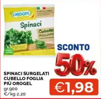 Spinaci surgelati cubello foglia più Orogel