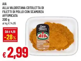 Cotoletta di filetti di pollo con scamorza affumicata Gran Dorate AIA