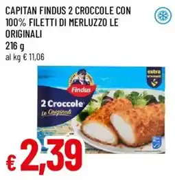 Famila Capitan Findus 2 Crocche con 100% filetti di merluzzo le originali offerta