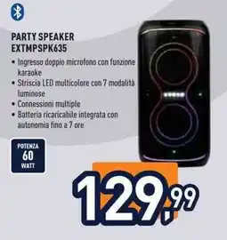 Unieuro Party Speaker EXTMPSPK635 offerta
