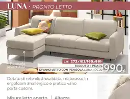 Mondo Convenienza Divano letto con penisola Luna offerta