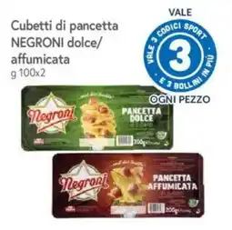 A&O Cubetti di pancetta Negroni dolce/affumicata offerta