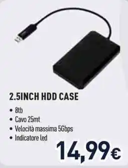 Unieuro 2.5inch hdd case offerta