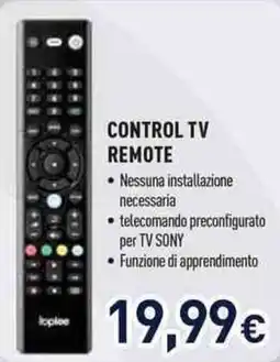 Unieuro Control TV Remote Icplio offerta