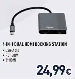 Unieuro 4-in-1 dual hdmi docking station offerta