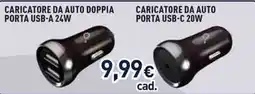Unieuro Caricatore da auto doppia porta USB-A 24W offerta