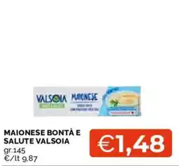 Mercatò Maionese bontà e salute Valsoia offerta