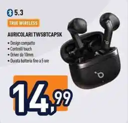 Unieuro Auricolari TWSBTCAPSK offerta