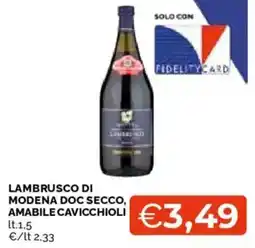 Mercatò Lambrusco di Modena Doc Secco, Amabile Cavicchioli offerta