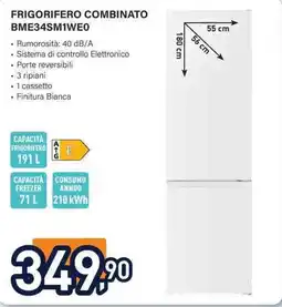 Unieuro Frigorifero combinato BME34SM1WE0 offerta