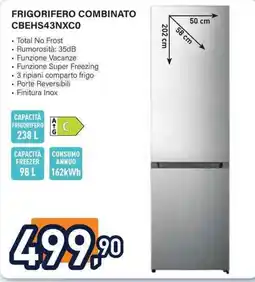 Unieuro Frigorifero combinato CBEHS43NXC0 offerta