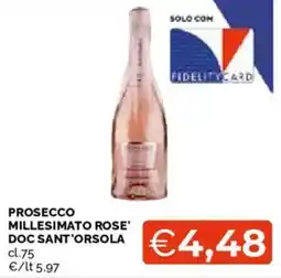 Mercatò Prosecco Millesimato Rose' DOC Sant'Orsola offerta