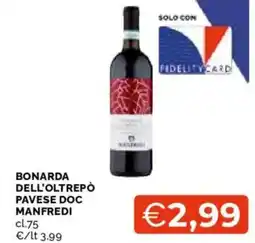 Mercatò Bonarda dell'Oltrepò Pavese DOC Manfredi offerta