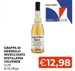 Mercatò Grappa di Nebbiolo Invecchiata Distilleria Valverde offerta