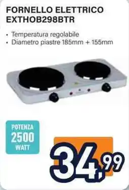 Unieuro Fornello elettrico Exthob298btr offerta