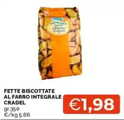 Mercatò Fette biscottate al farro integrale CraDEL offerta