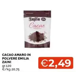 Mercatò Cacao amaro in polvere emilia zaini offerta