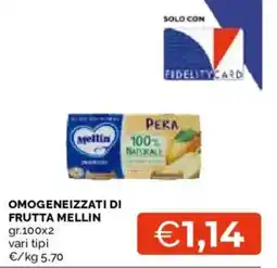 Mercatò Omogeneizzati di frutta Mellin offerta
