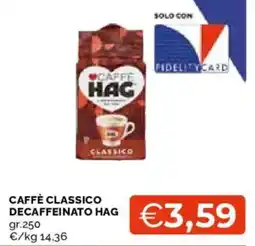 Mercatò Caffè classico decaffeinato Hag offerta